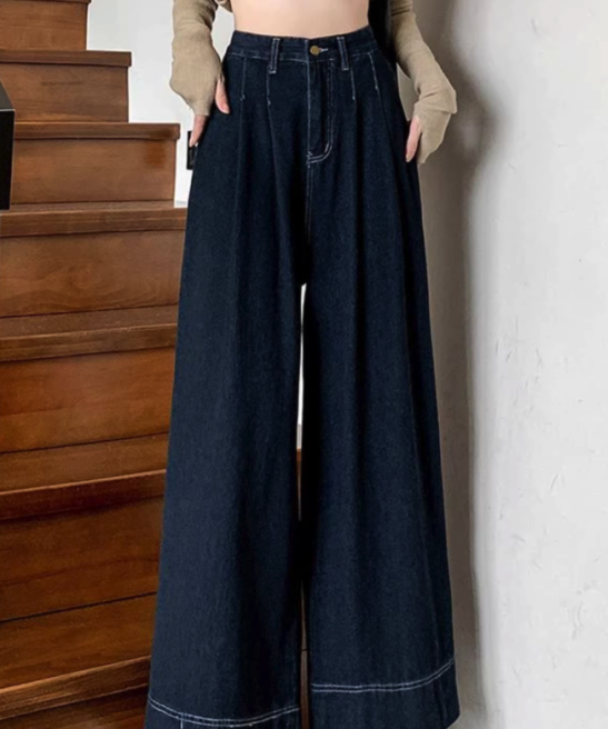 High-Waisted Wide-Leg Jeans